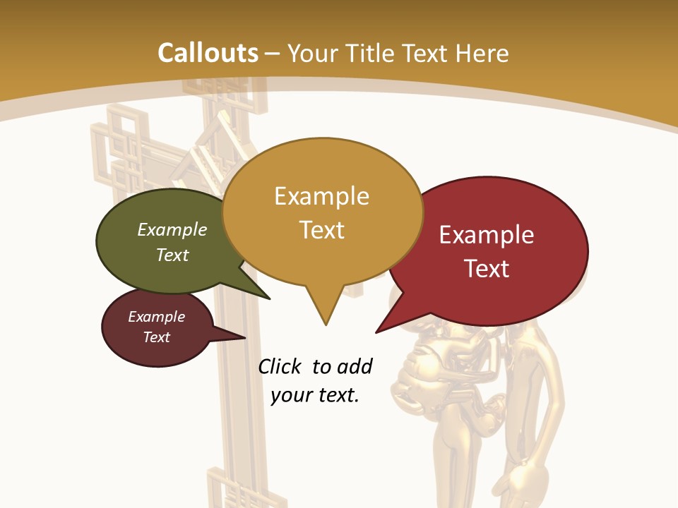 Person Gold Together PowerPoint Template