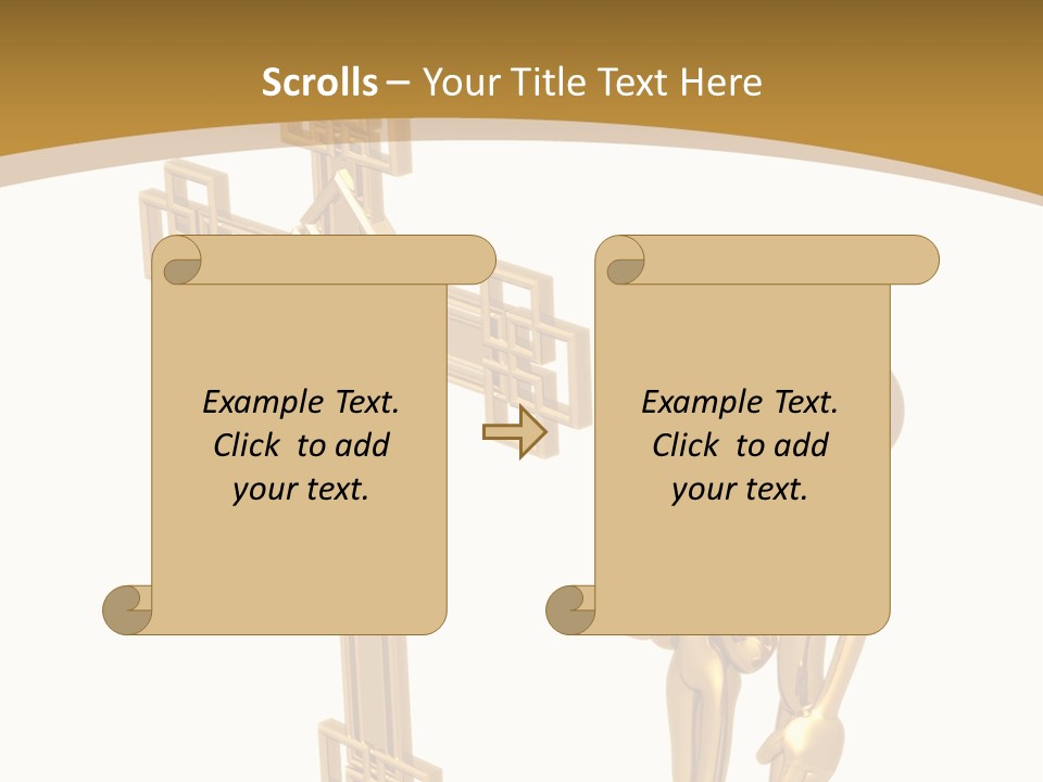 Person Gold Together PowerPoint Template