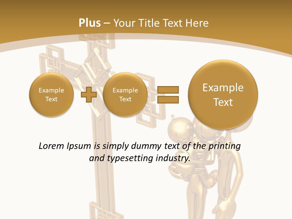 Person Gold Together PowerPoint Template