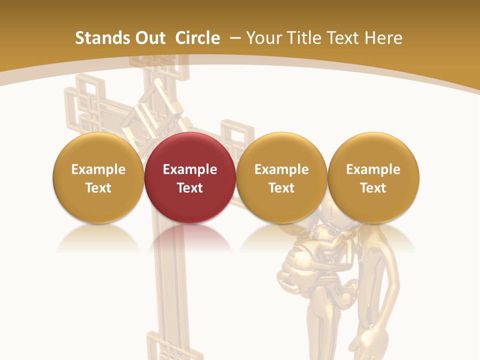Person Gold Together PowerPoint Template