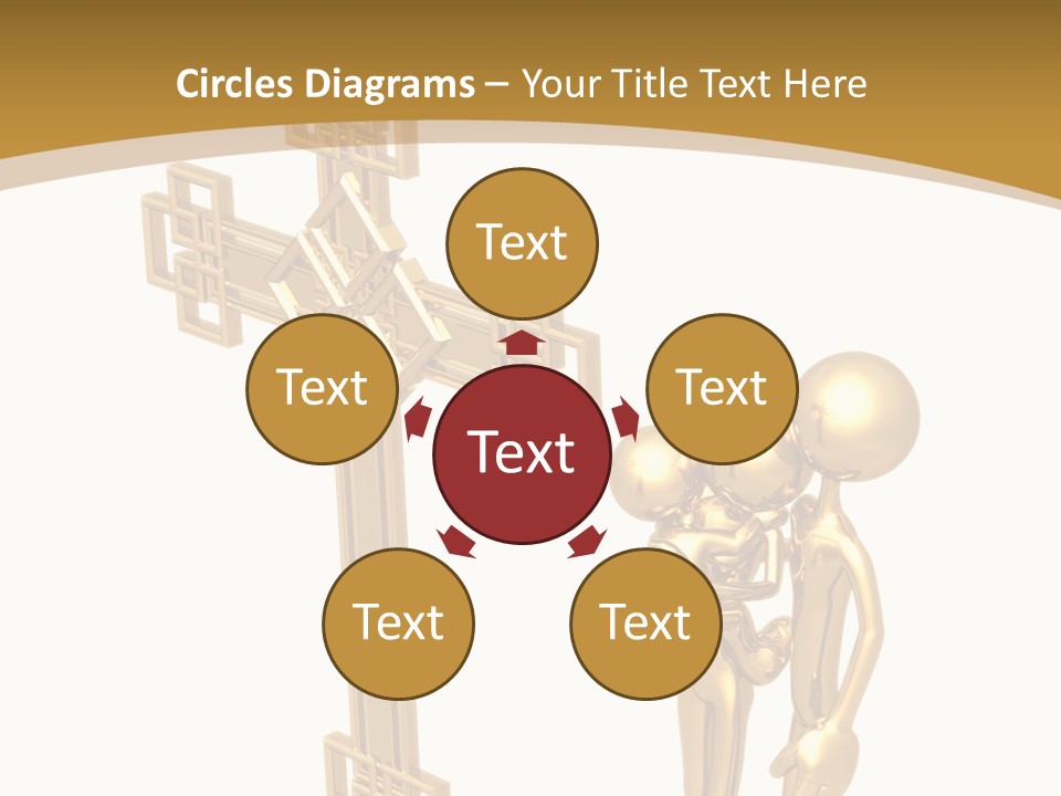 Person Gold Together PowerPoint Template