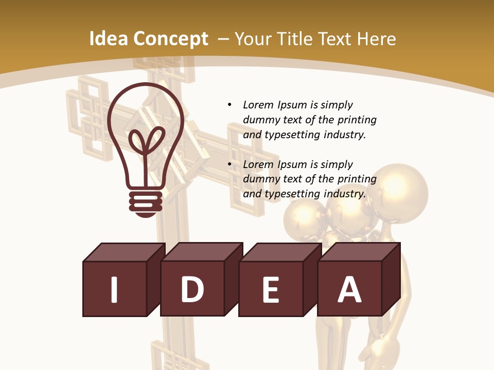 Person Gold Together PowerPoint Template