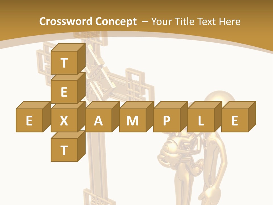 Person Gold Together PowerPoint Template