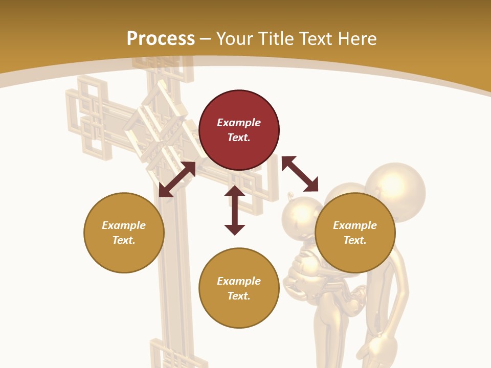 Person Gold Together PowerPoint Template