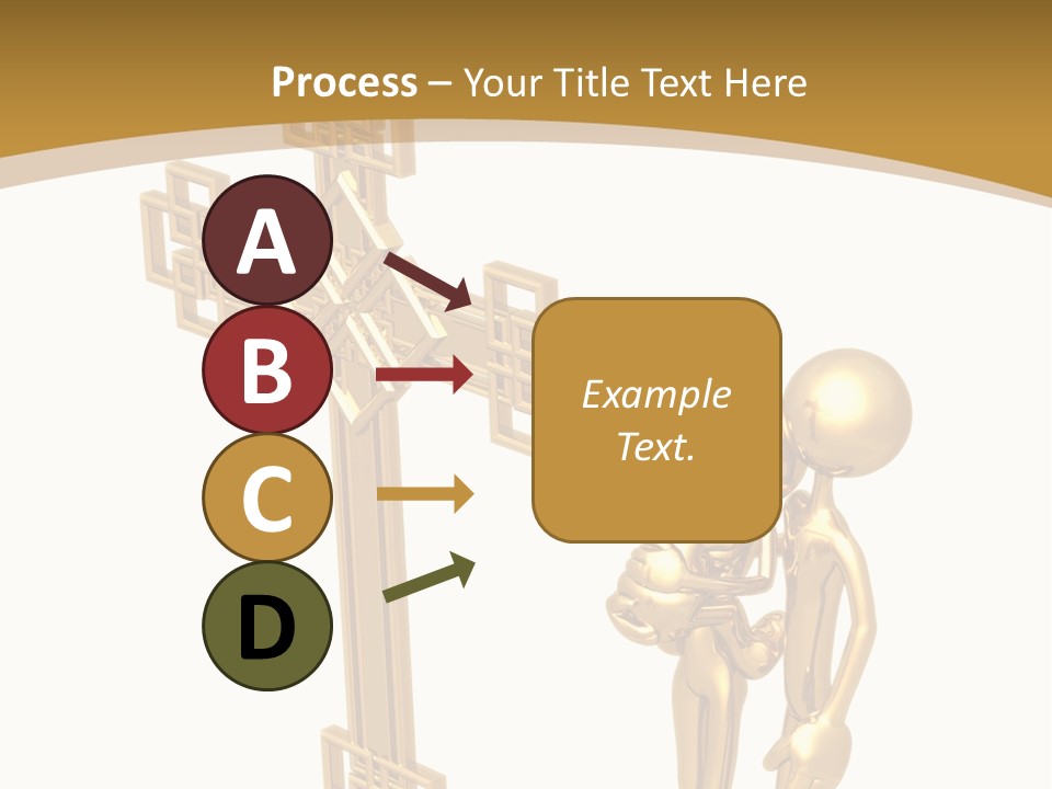 Person Gold Together PowerPoint Template