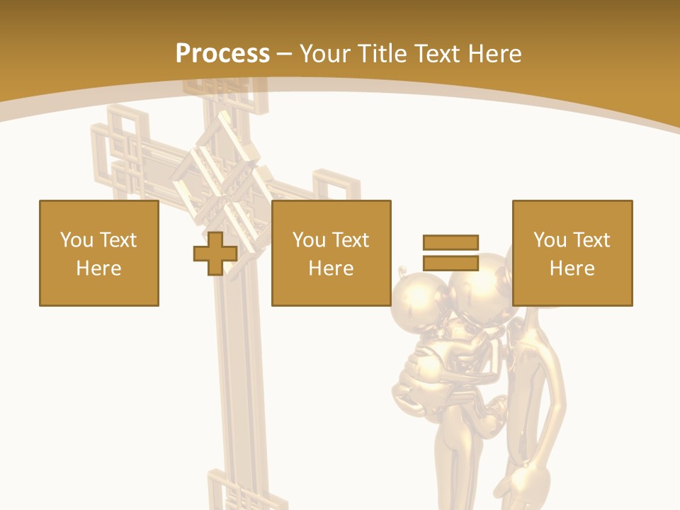 Person Gold Together PowerPoint Template