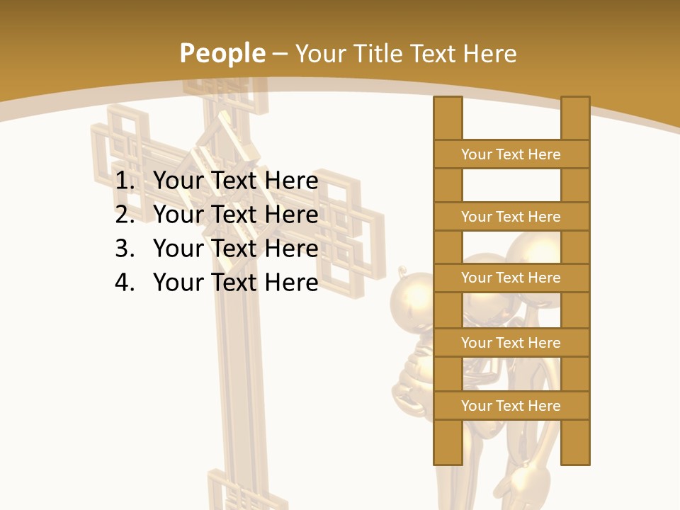 Person Gold Together PowerPoint Template