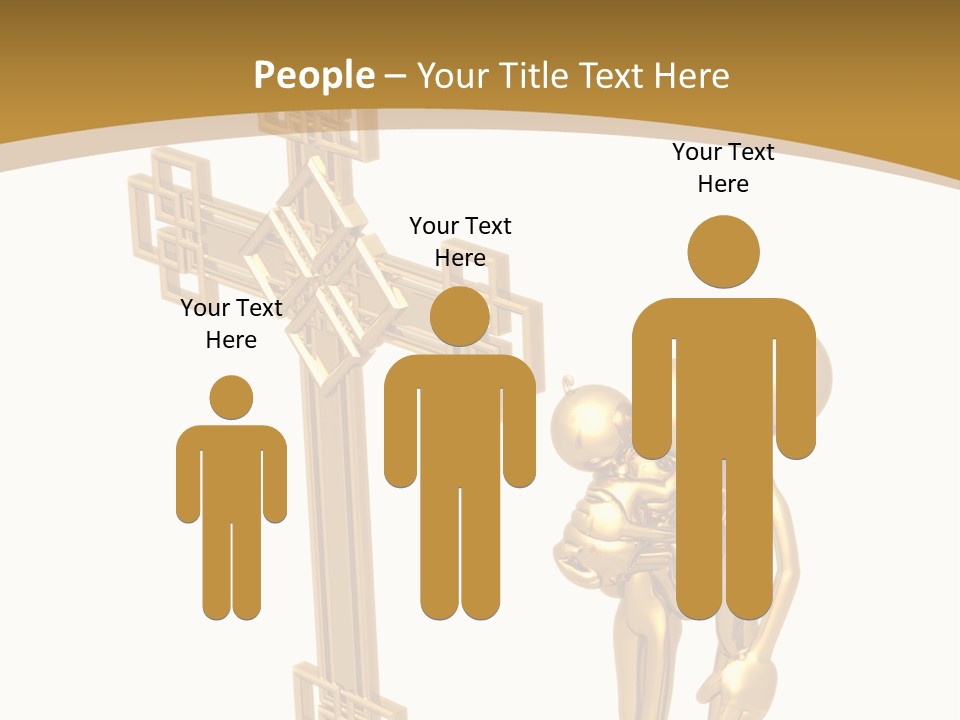 Person Gold Together PowerPoint Template