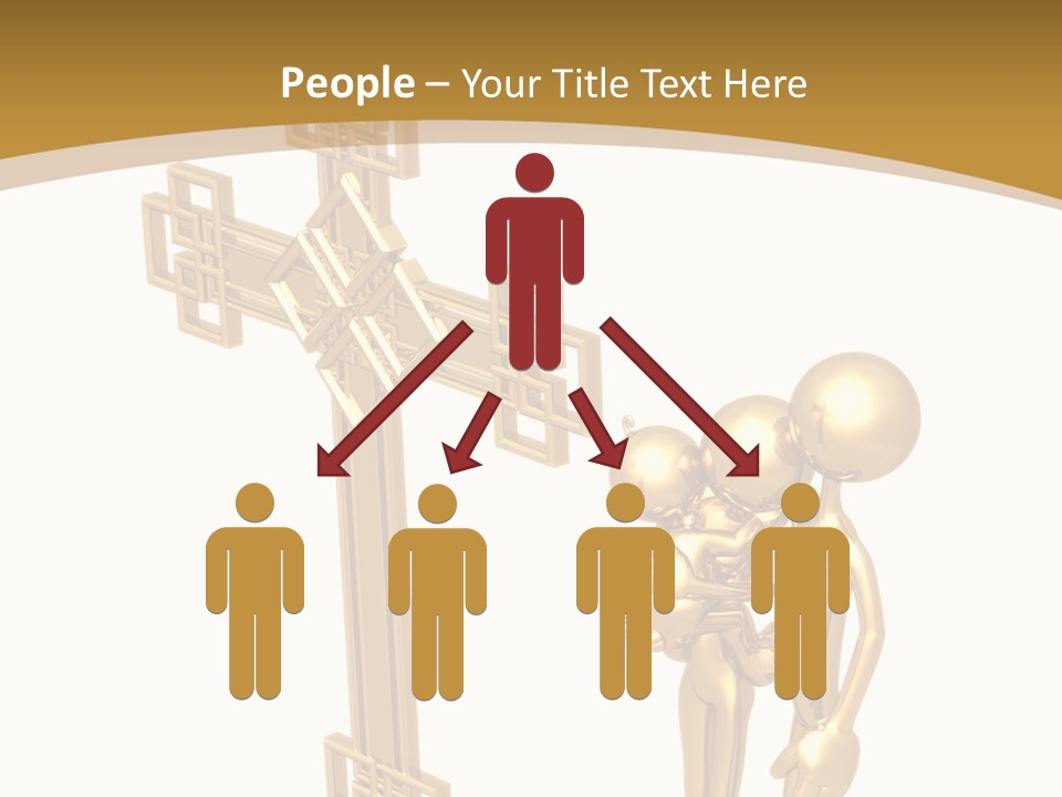 Person Gold Together PowerPoint Template