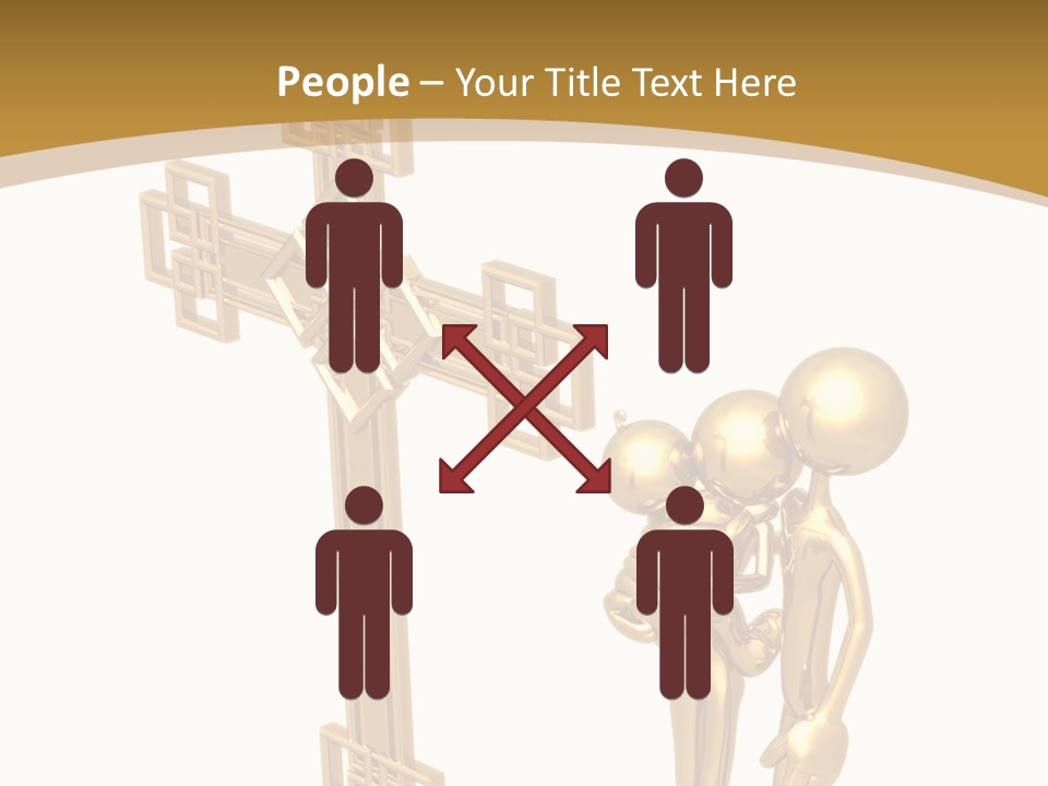 Person Gold Together PowerPoint Template