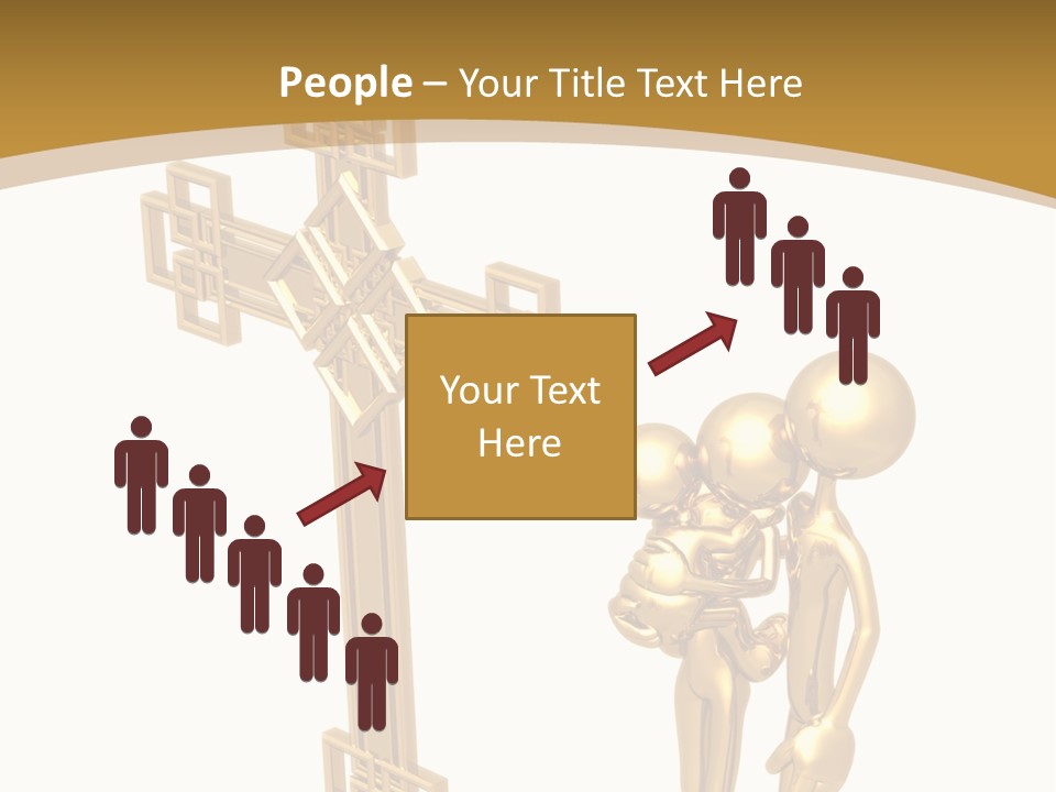 Person Gold Together PowerPoint Template