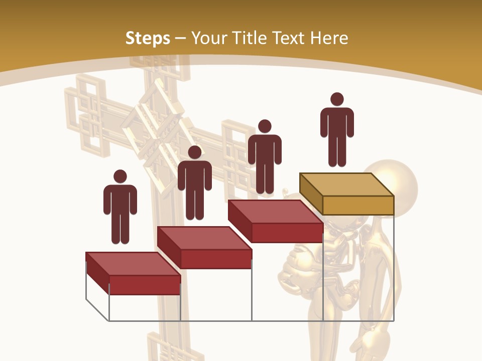 Person Gold Together PowerPoint Template