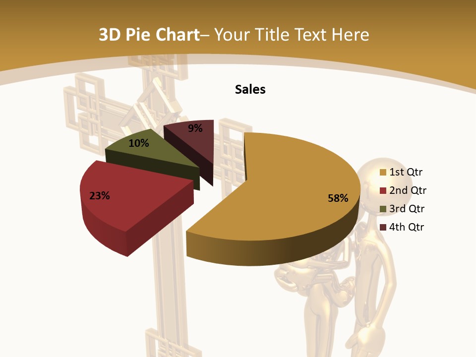 Person Gold Together PowerPoint Template