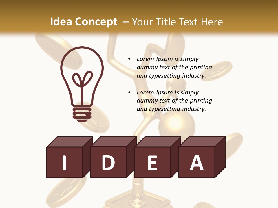 Die Coins Cgi PowerPoint Template