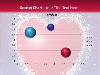 A Red Heart With Stars On A Blue Background PowerPoint Template