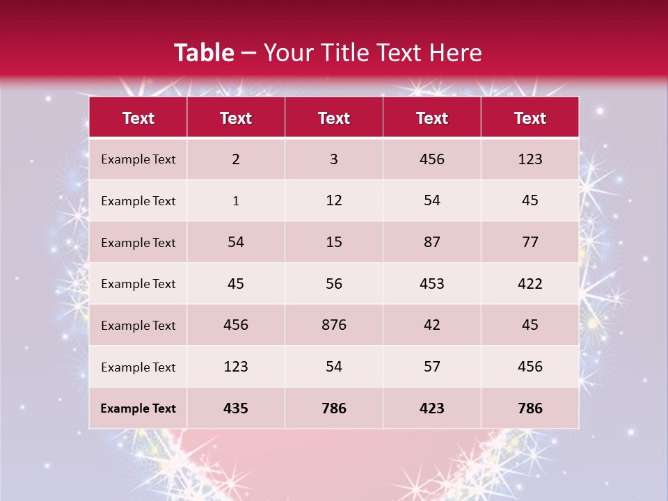 A Red Heart With Stars On A Blue Background PowerPoint Template