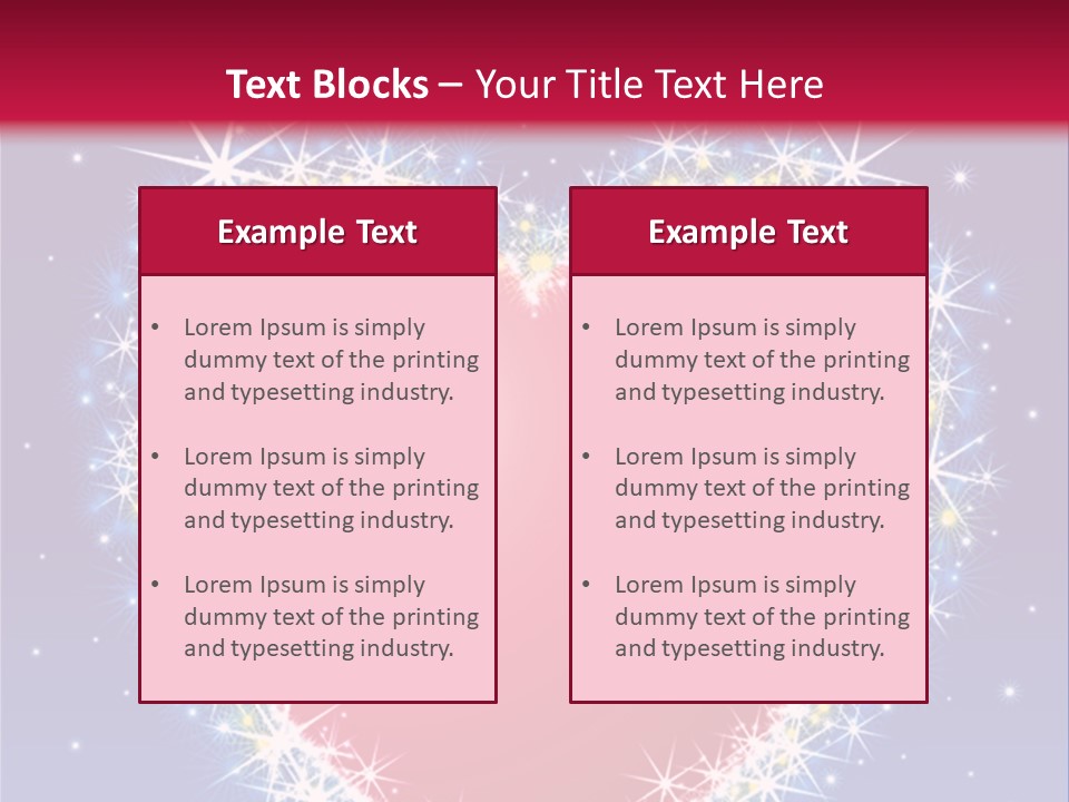 A Red Heart With Stars On A Blue Background PowerPoint Template