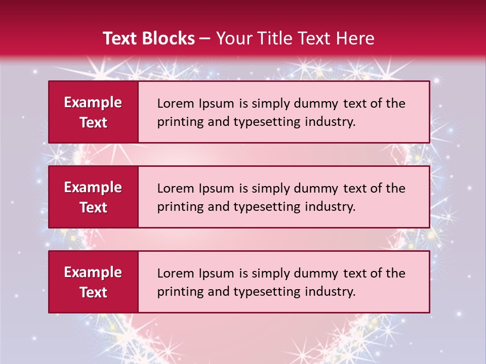 A Red Heart With Stars On A Blue Background PowerPoint Template