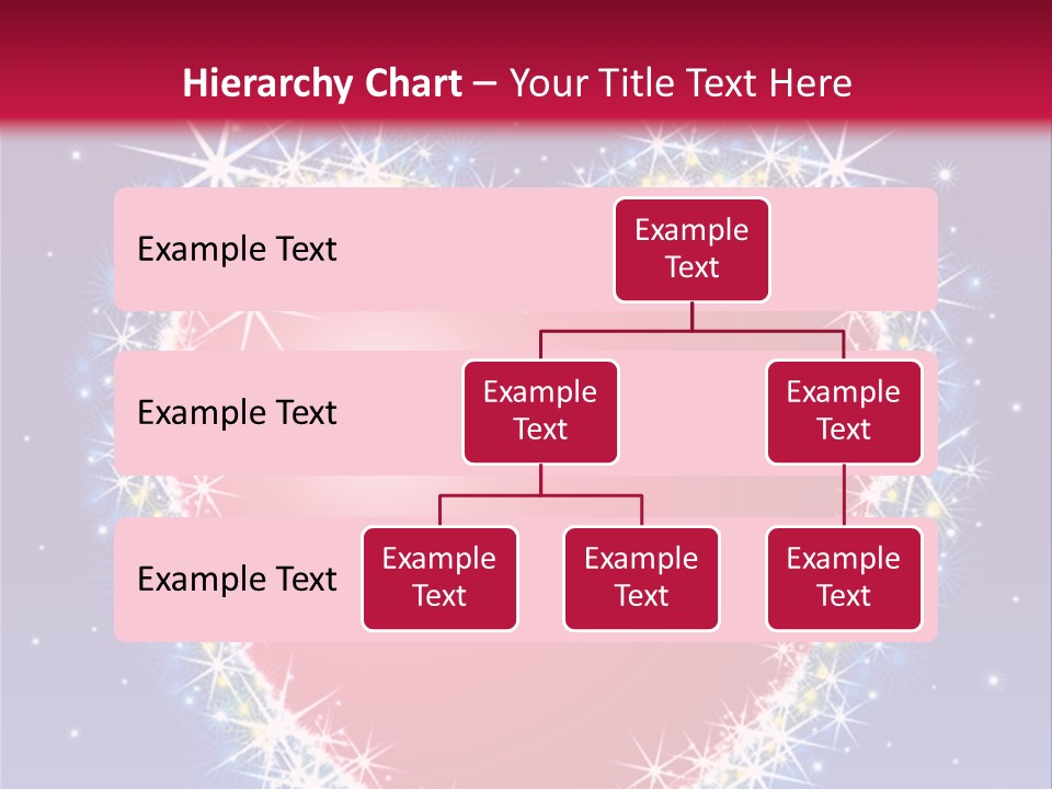 A Red Heart With Stars On A Blue Background PowerPoint Template