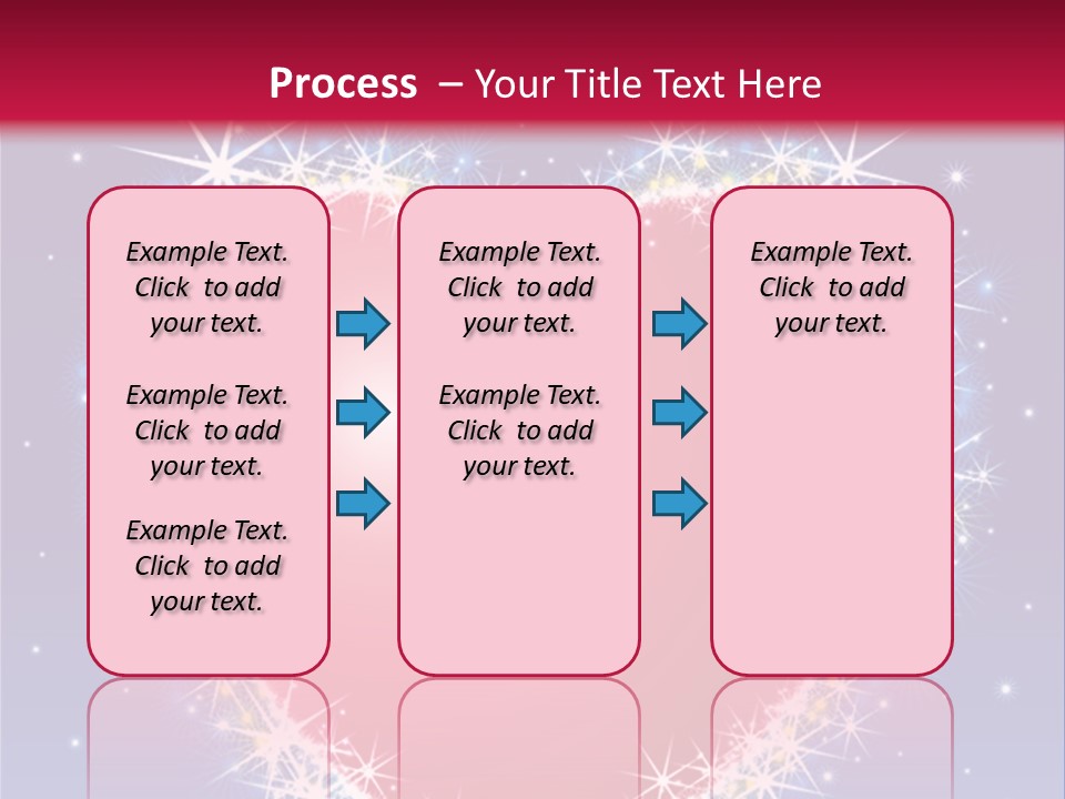 A Red Heart With Stars On A Blue Background PowerPoint Template