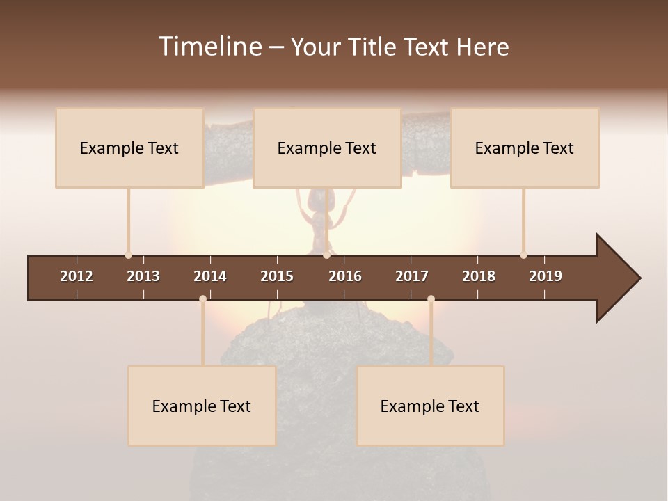 A Ant Carrying A Piece Of Wood On Top Of A Rock PowerPoint Template