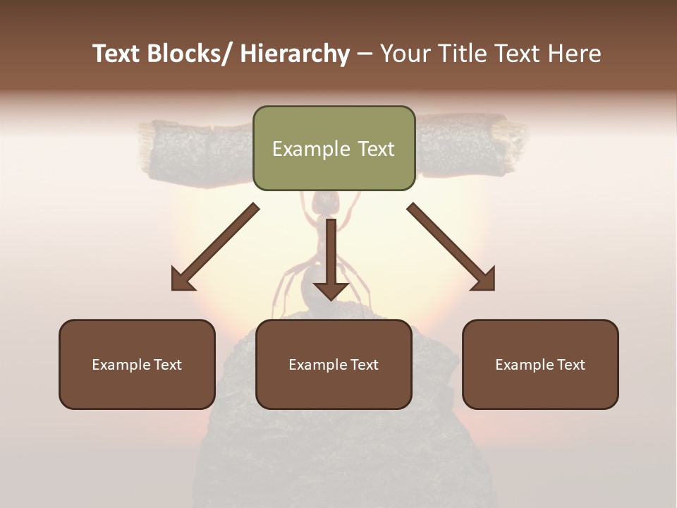 A Ant Carrying A Piece Of Wood On Top Of A Rock PowerPoint Template