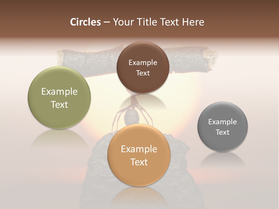 A Ant Carrying A Piece Of Wood On Top Of A Rock PowerPoint Template