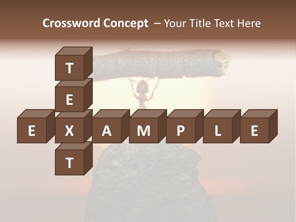 A Ant Carrying A Piece Of Wood On Top Of A Rock PowerPoint Template