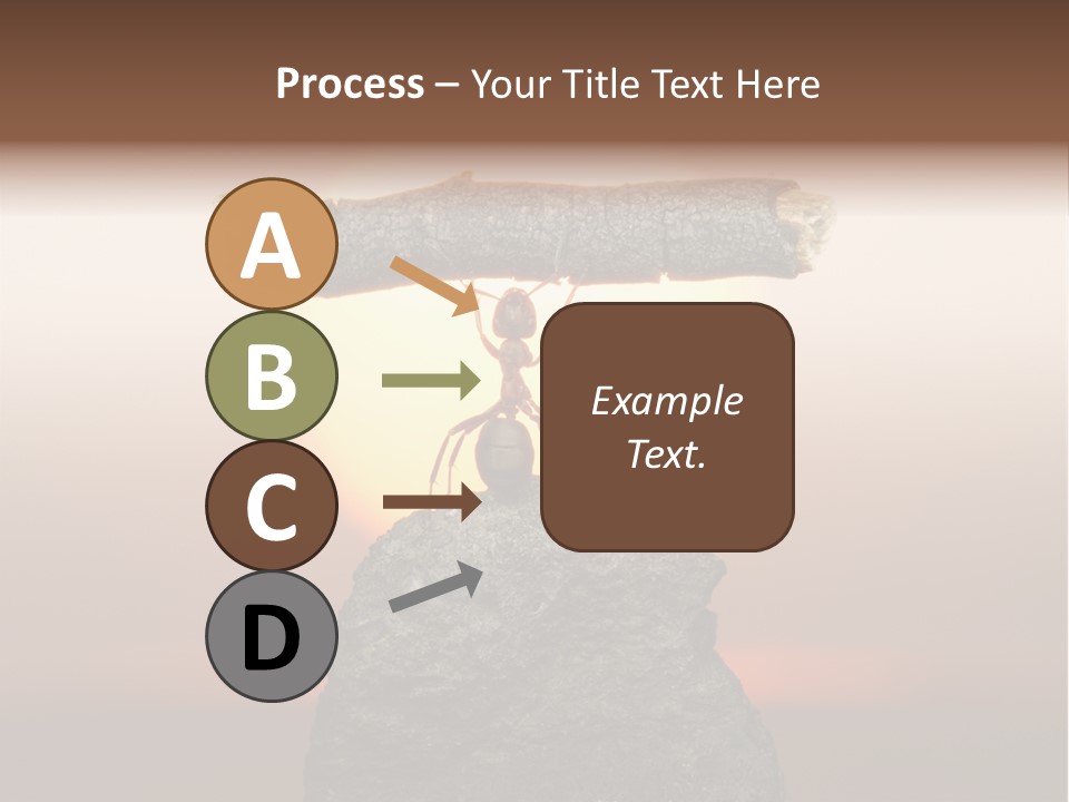 A Ant Carrying A Piece Of Wood On Top Of A Rock PowerPoint Template