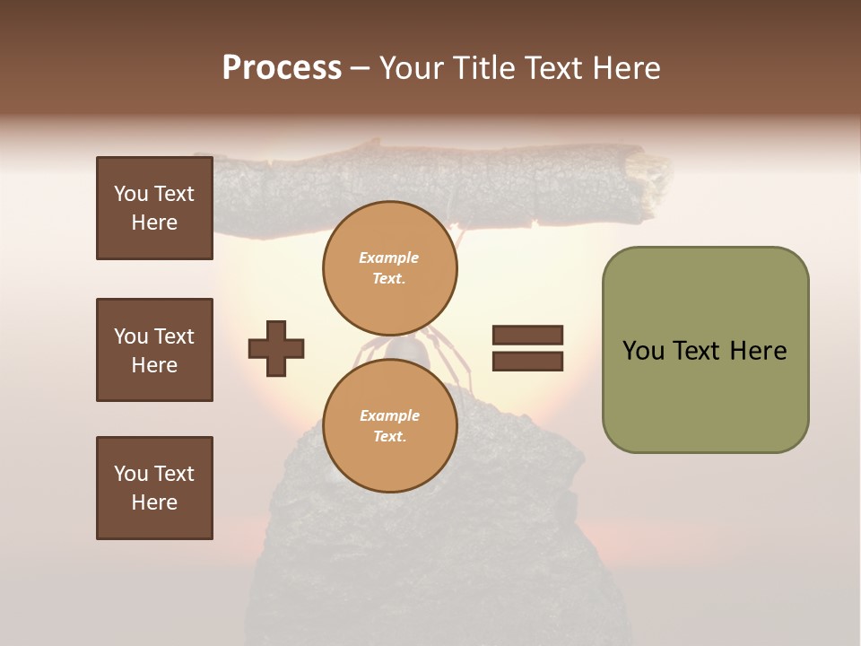 A Ant Carrying A Piece Of Wood On Top Of A Rock PowerPoint Template
