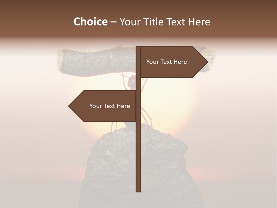 A Ant Carrying A Piece Of Wood On Top Of A Rock PowerPoint Template