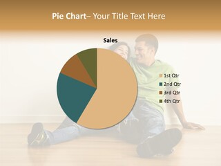 Sitting Caucasian Young PowerPoint Template