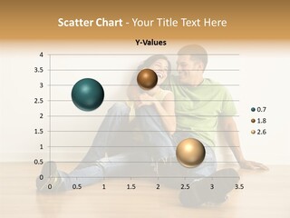 Sitting Caucasian Young PowerPoint Template