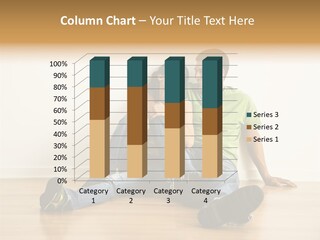 Sitting Caucasian Young PowerPoint Template