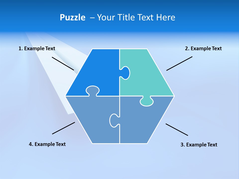 A White Paper Airplane On A Blue Background PowerPoint Template