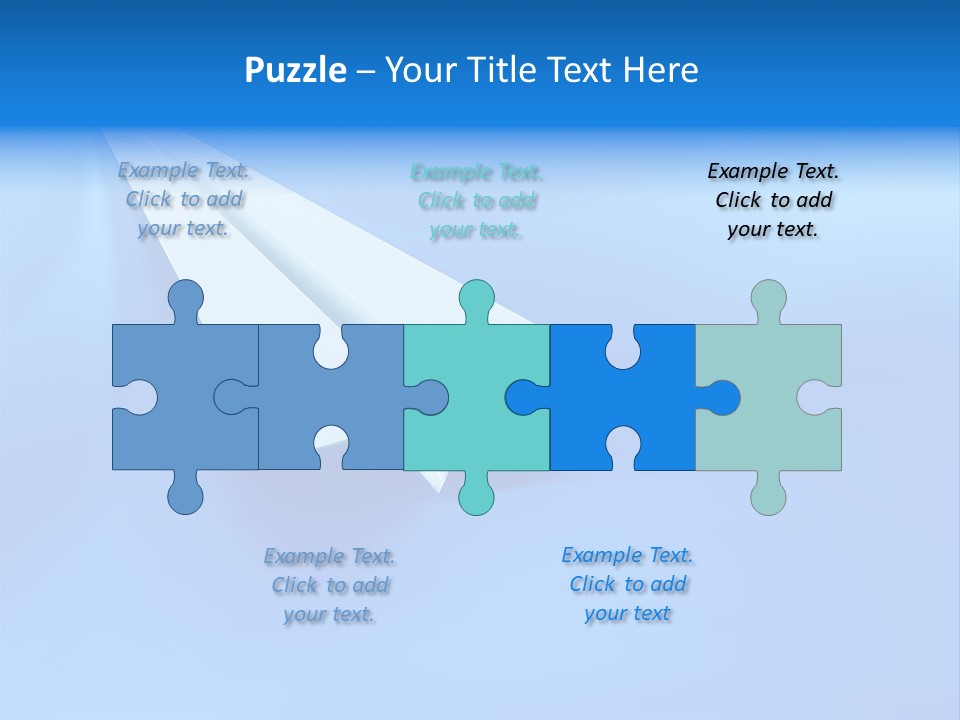 A White Paper Airplane On A Blue Background PowerPoint Template