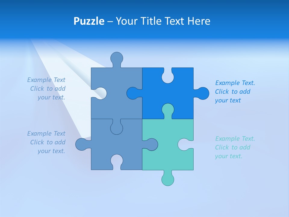 A White Paper Airplane On A Blue Background PowerPoint Template