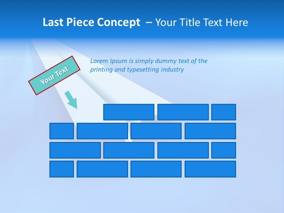 A White Paper Airplane On A Blue Background PowerPoint Template
