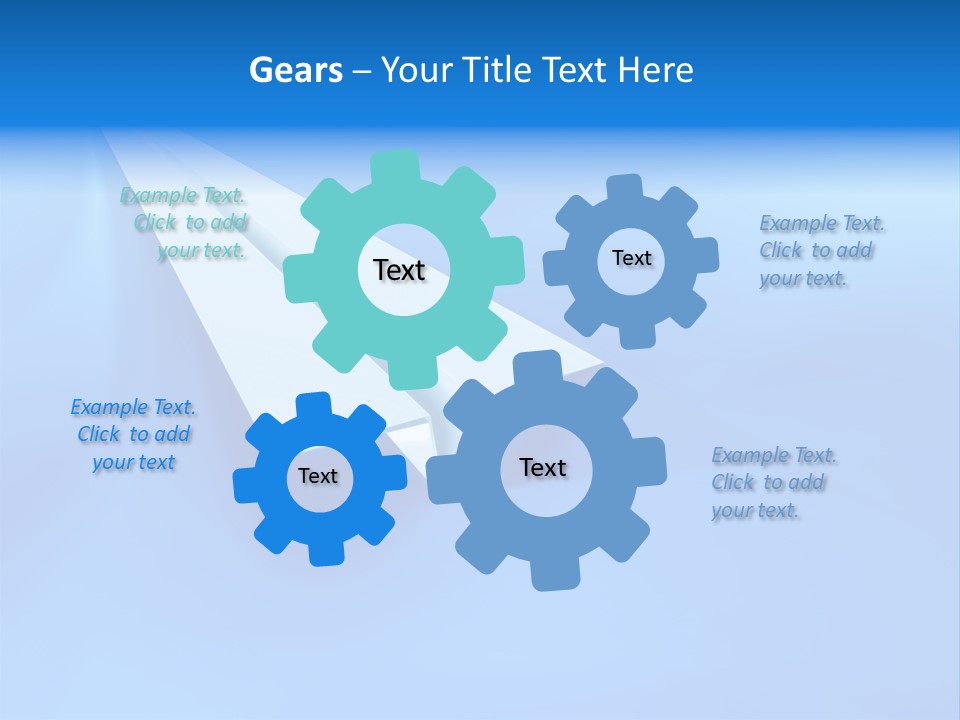 A White Paper Airplane On A Blue Background PowerPoint Template