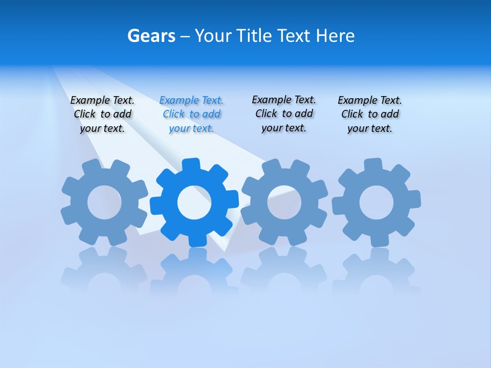 A White Paper Airplane On A Blue Background PowerPoint Template