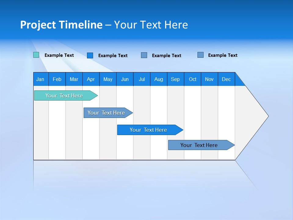 A White Paper Airplane On A Blue Background PowerPoint Template