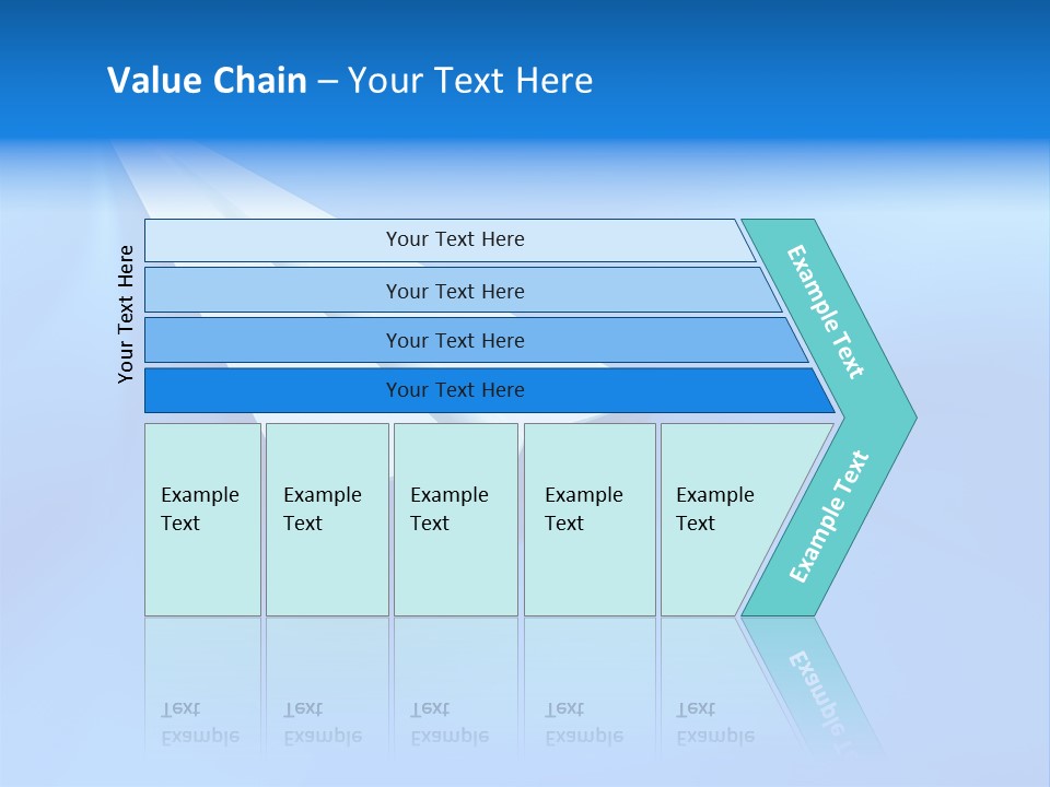 A White Paper Airplane On A Blue Background PowerPoint Template