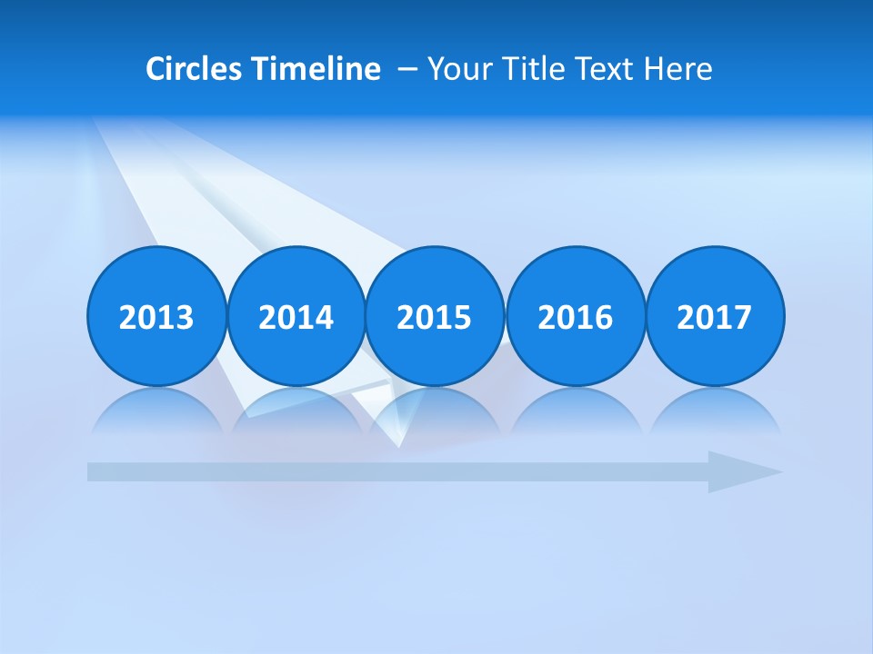 A White Paper Airplane On A Blue Background PowerPoint Template