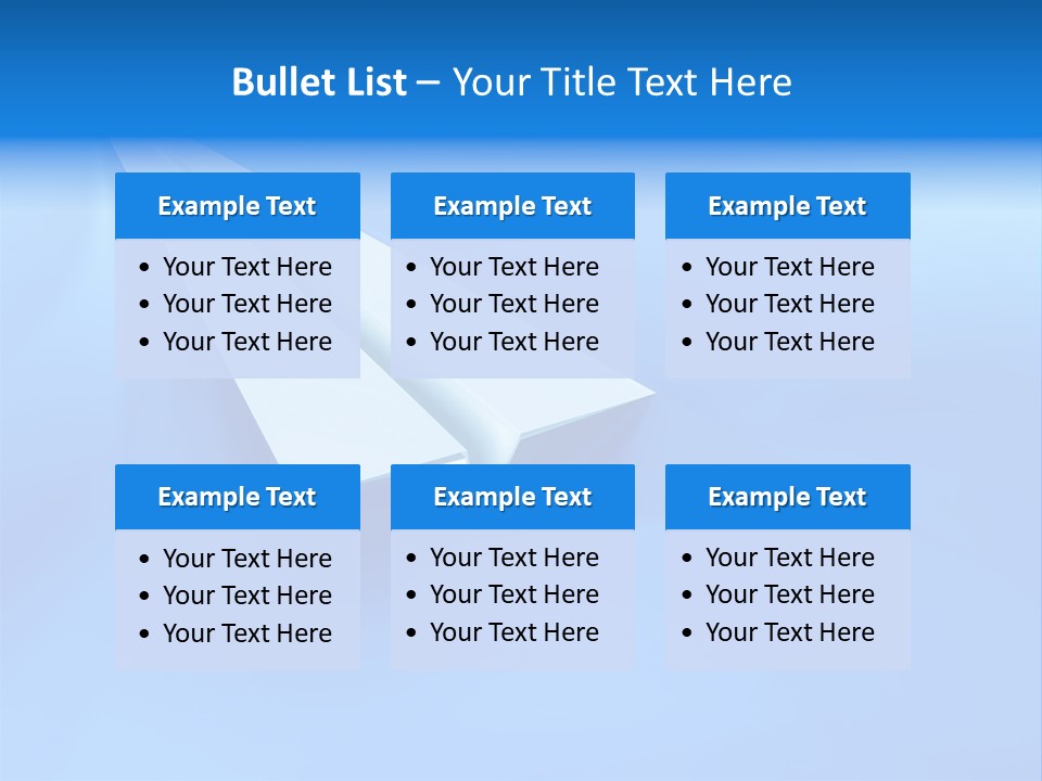 A White Paper Airplane On A Blue Background PowerPoint Template