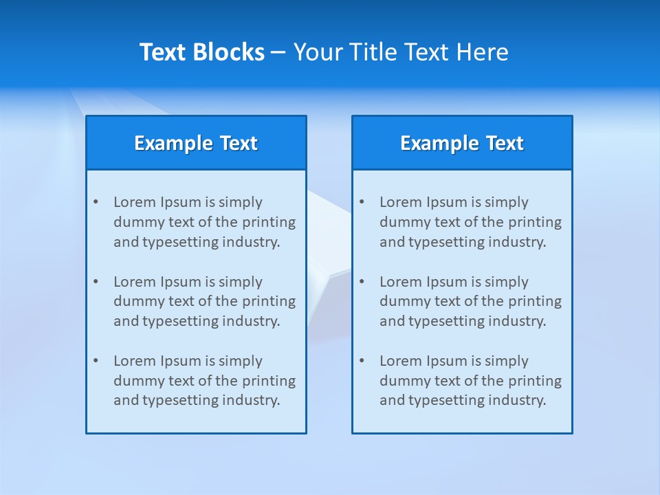 A White Paper Airplane On A Blue Background PowerPoint Template
