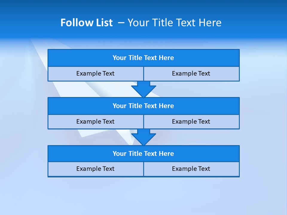 A White Paper Airplane On A Blue Background PowerPoint Template