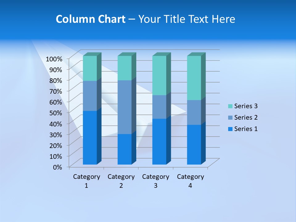 A White Paper Airplane On A Blue Background PowerPoint Template