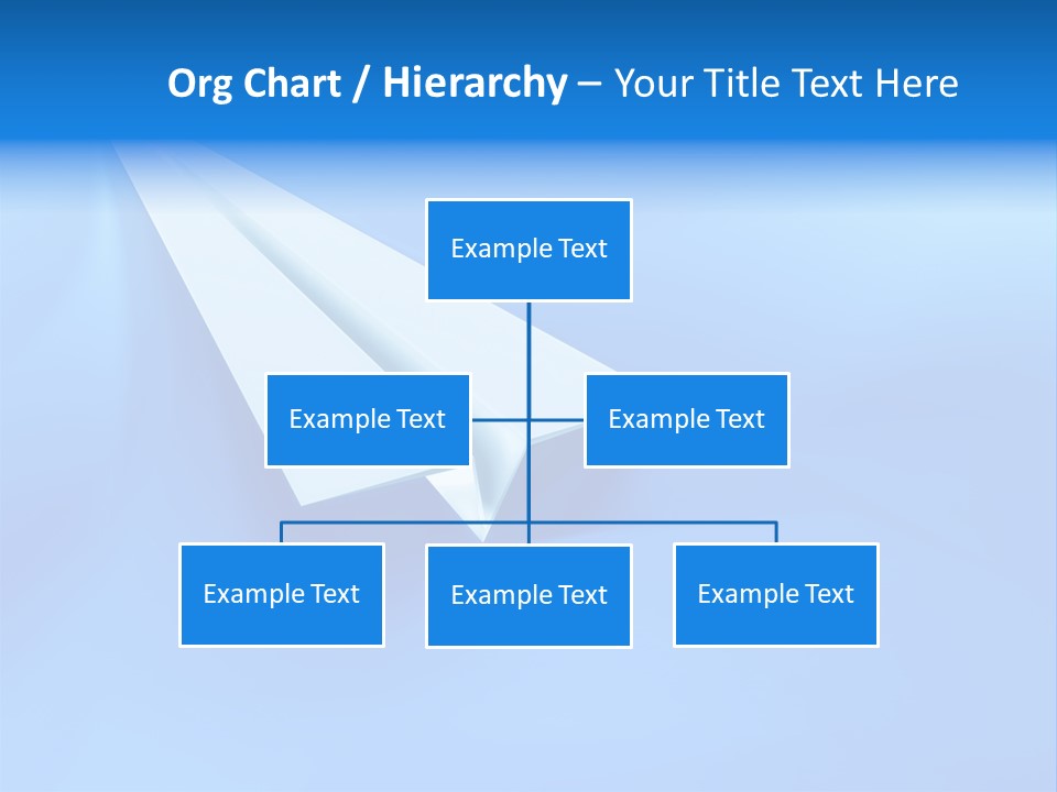 A White Paper Airplane On A Blue Background PowerPoint Template
