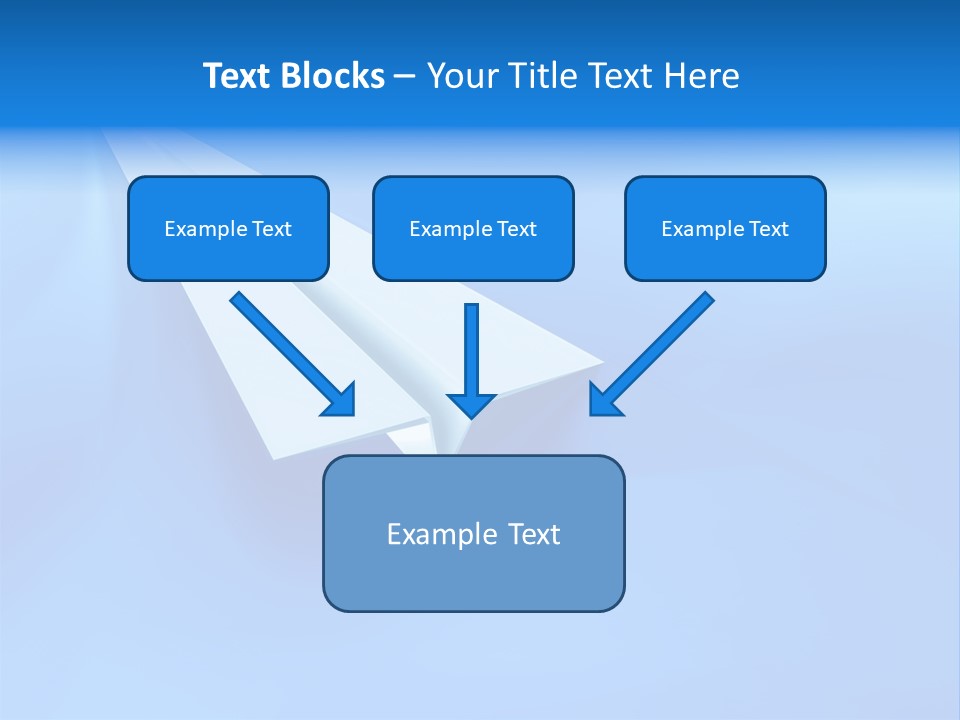 A White Paper Airplane On A Blue Background PowerPoint Template