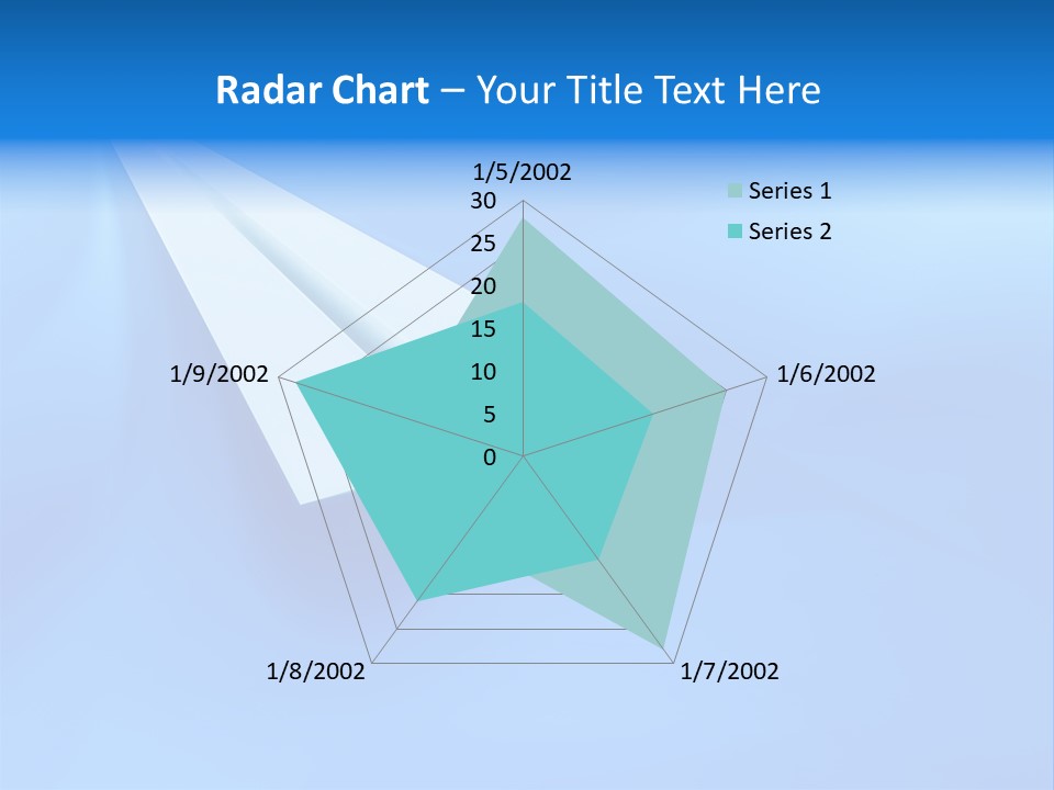 A White Paper Airplane On A Blue Background PowerPoint Template